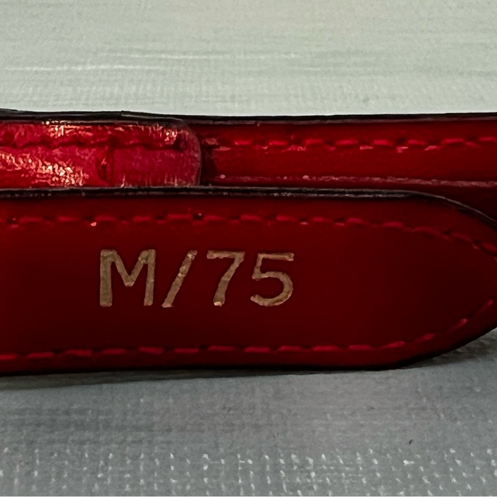 Vintage Paloma Picasso Italian Red Leather XXXOOO Belt - Picture 8 of 10